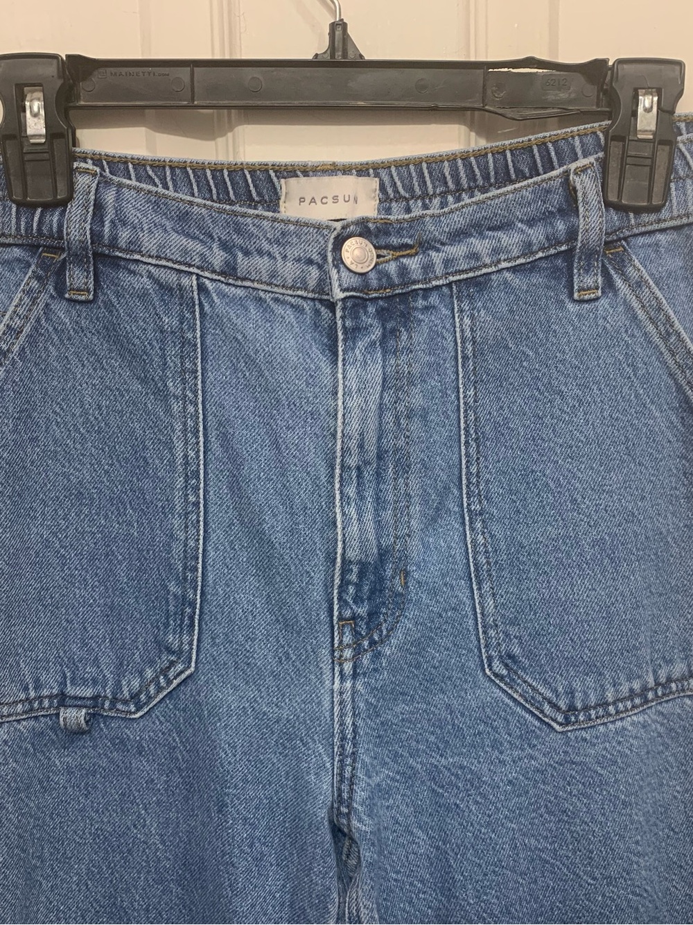 Pacsun Juniors Carpenter Light Wash Denim Pants.            3750 - Picture 2 of 9
